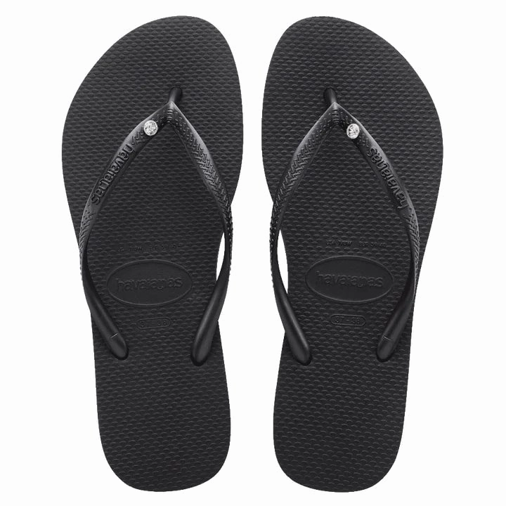 Havaianas Slim Swarovski II Crystal Flip Flops - Black Flip Flops On Amazon