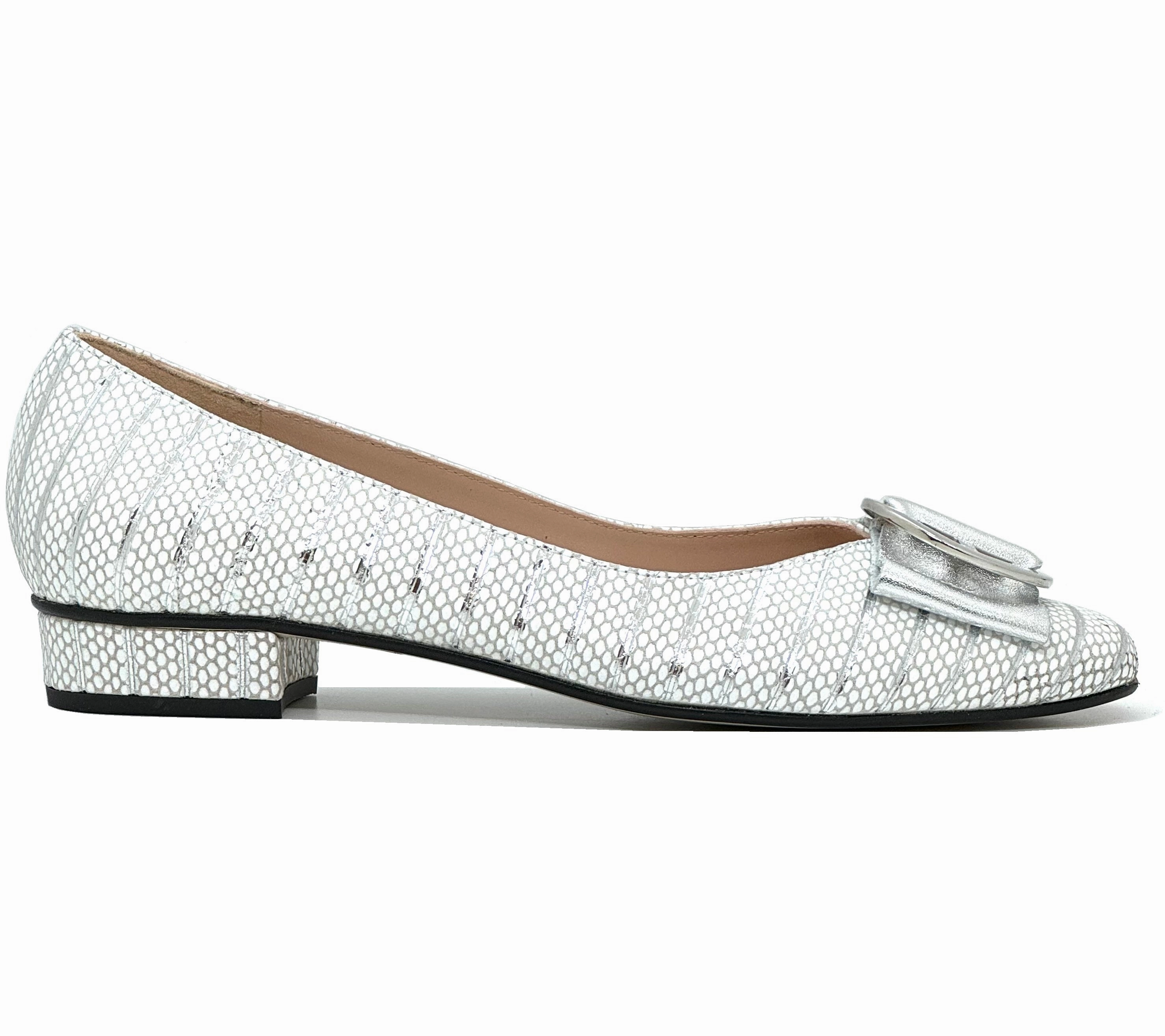 Pointed Shoes HB Ladies June Flat Metallic Trim Pump