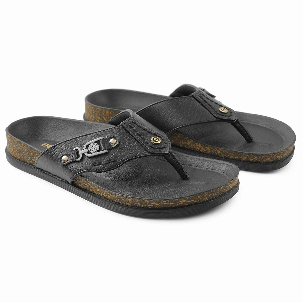 Footwear Slippers Healers Black Casual Slipper For Men CSS-28E By Liberty