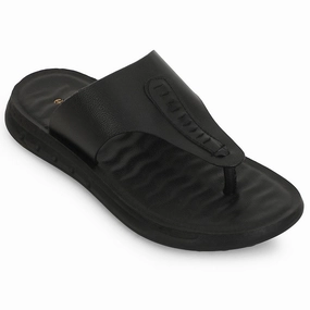 Healers Black Casual Slipper For Men GHD-82 By Liberty Frette Slippers