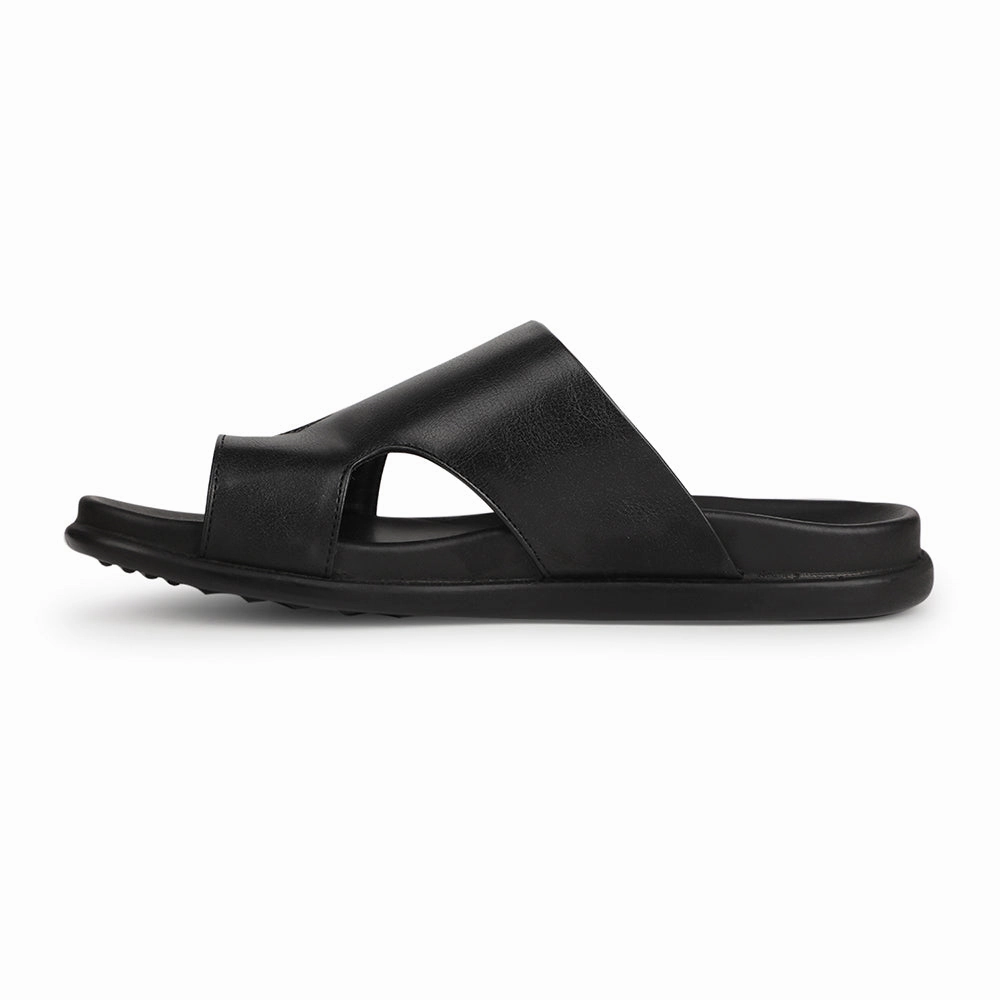 Healers Black Casual Slipper For Men LEEKS-10 By Liberty Sock Slippers