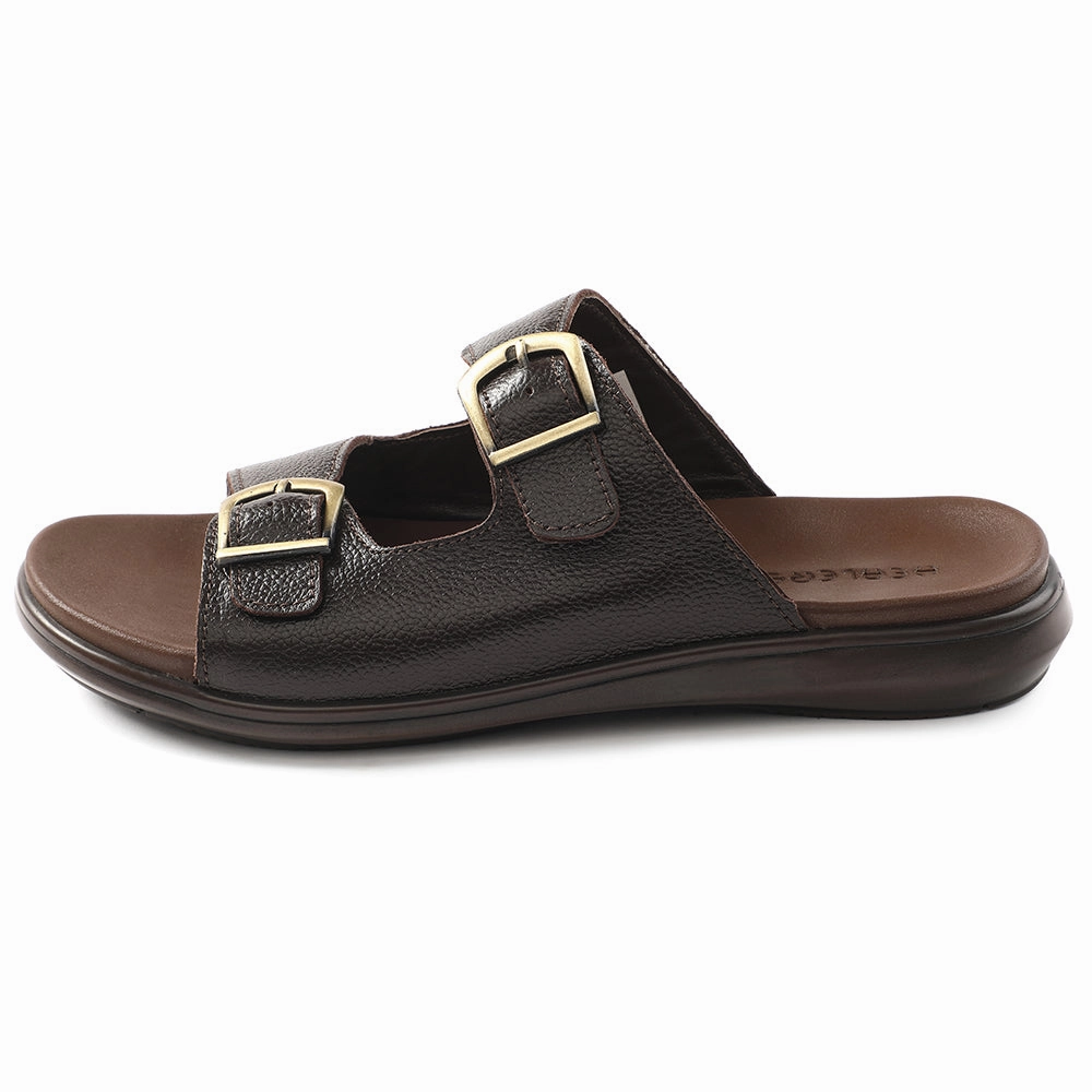 Comfortable Slides Healers Brown Casual Sandal For Men MDL-11E By Liberty