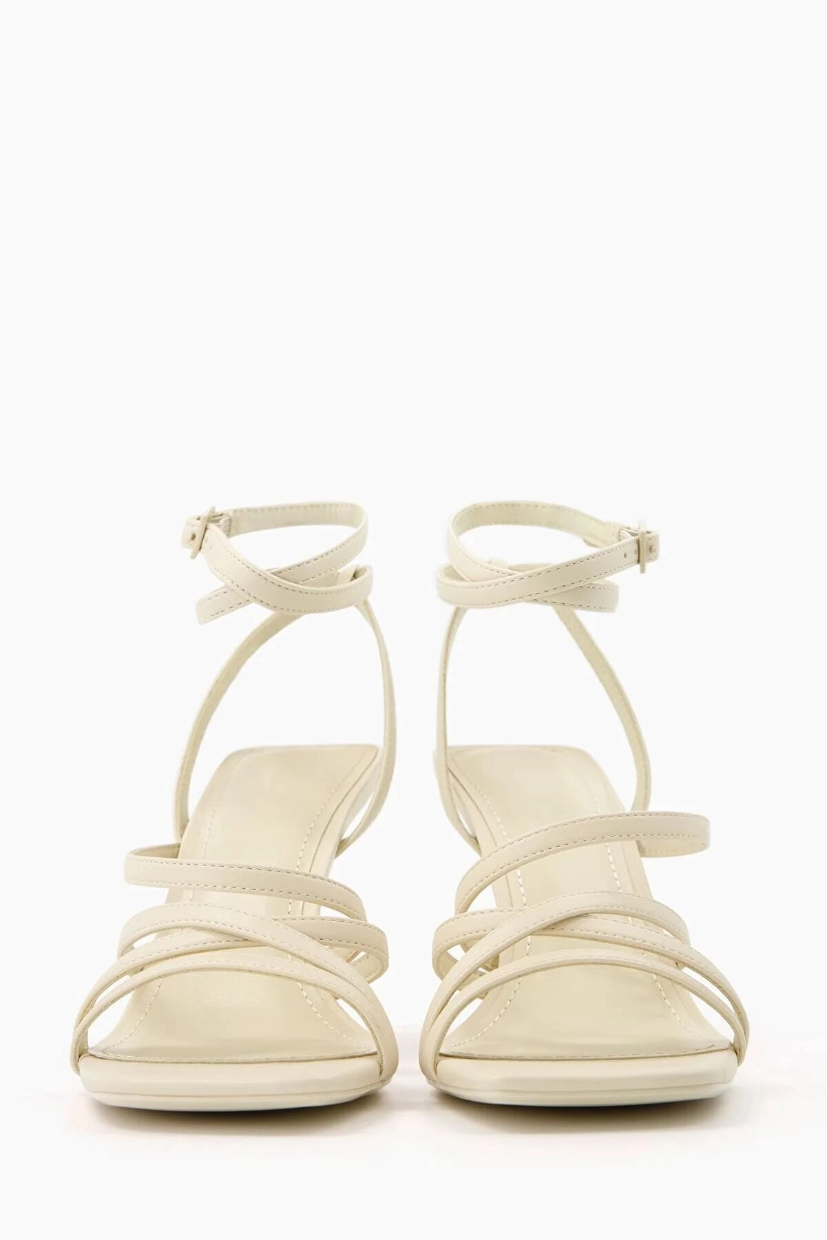 Sandals Dress Code Bershka Women's Slim Strappy Sandals With Ankle Heels