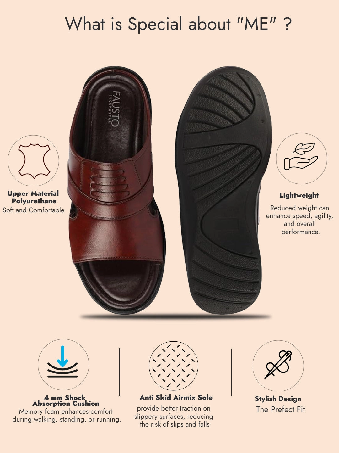 Ballet Flat Slippers Men Cherry Daily Indoor Outdoor Comfort Stitched Design Open Toe Slip On Slipper