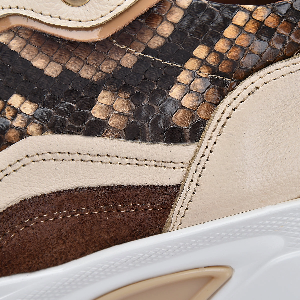 Honey Luxury Sneakers in Genuine Python Leather Sneakers Air Force 1