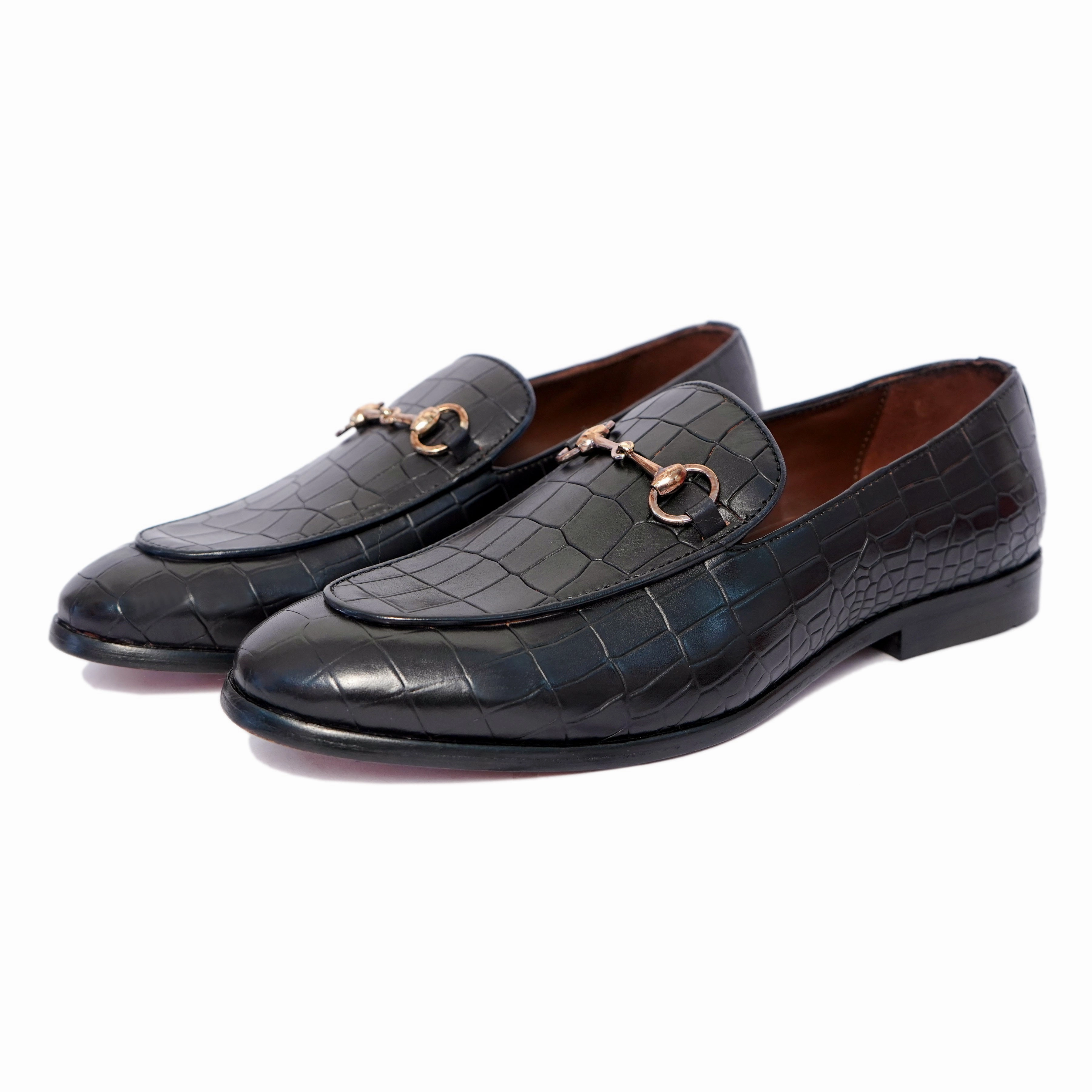 Horsebit Loafers - Croco Blk Air Loafers