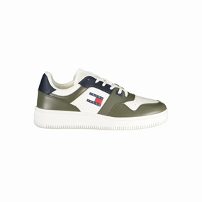 Sneakers Under $50 Tommy Hilfiger Green Leather Men Sneaker