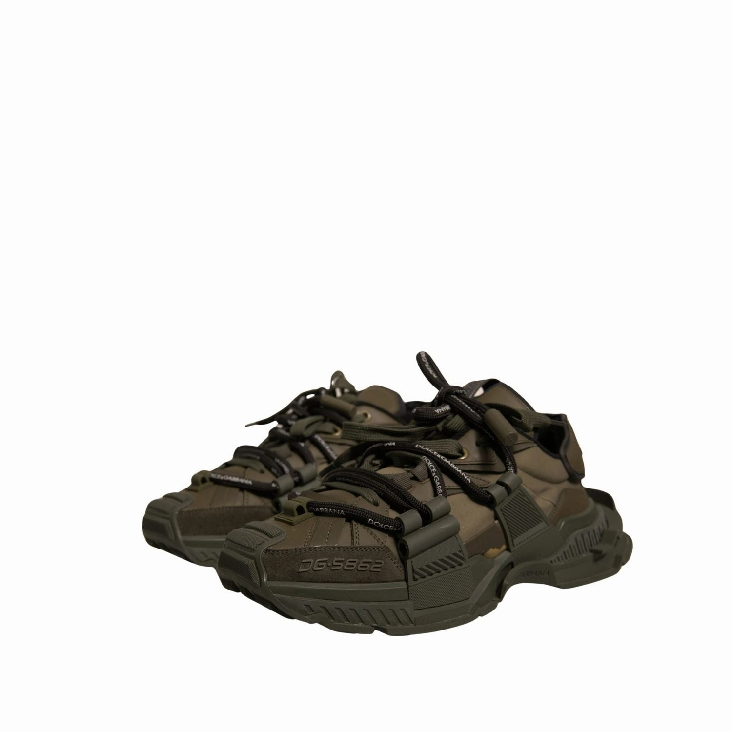 Most Popular Sneakers 2024 Dolce & Gabbana Military Green Space Low Top Sneakers Shoes