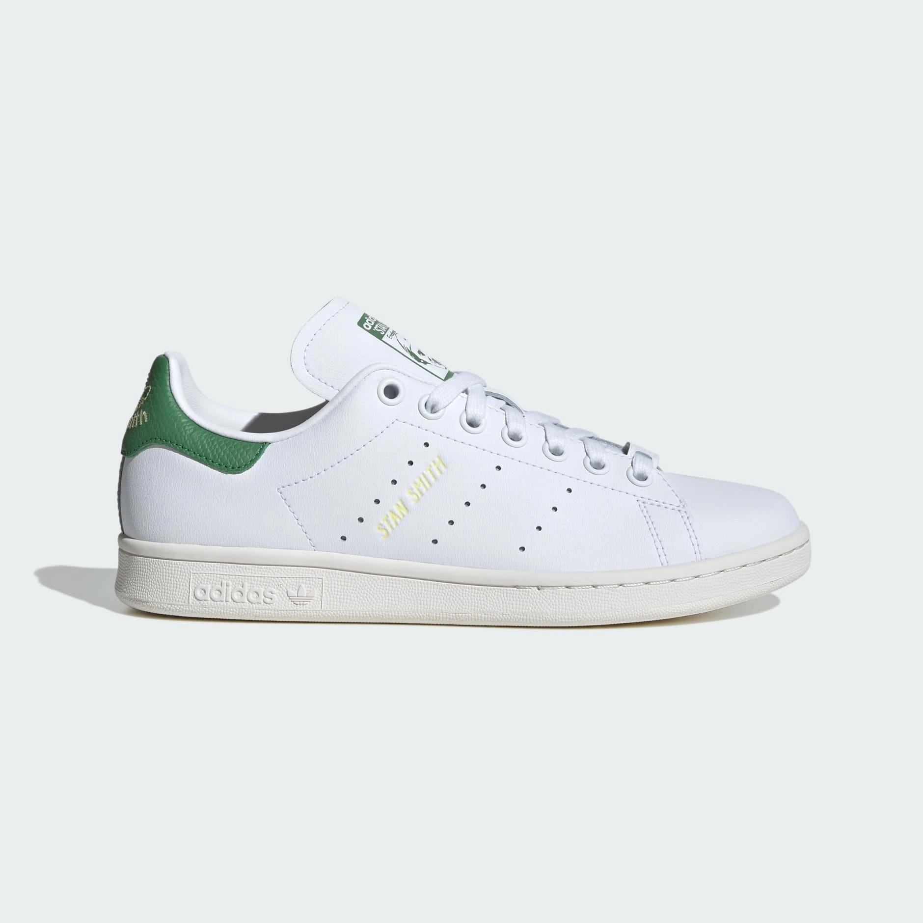 Good Running Shoes Adidas STAN SMITH SHOES - Ftwr White / Preloved Green / Almost Yellow
