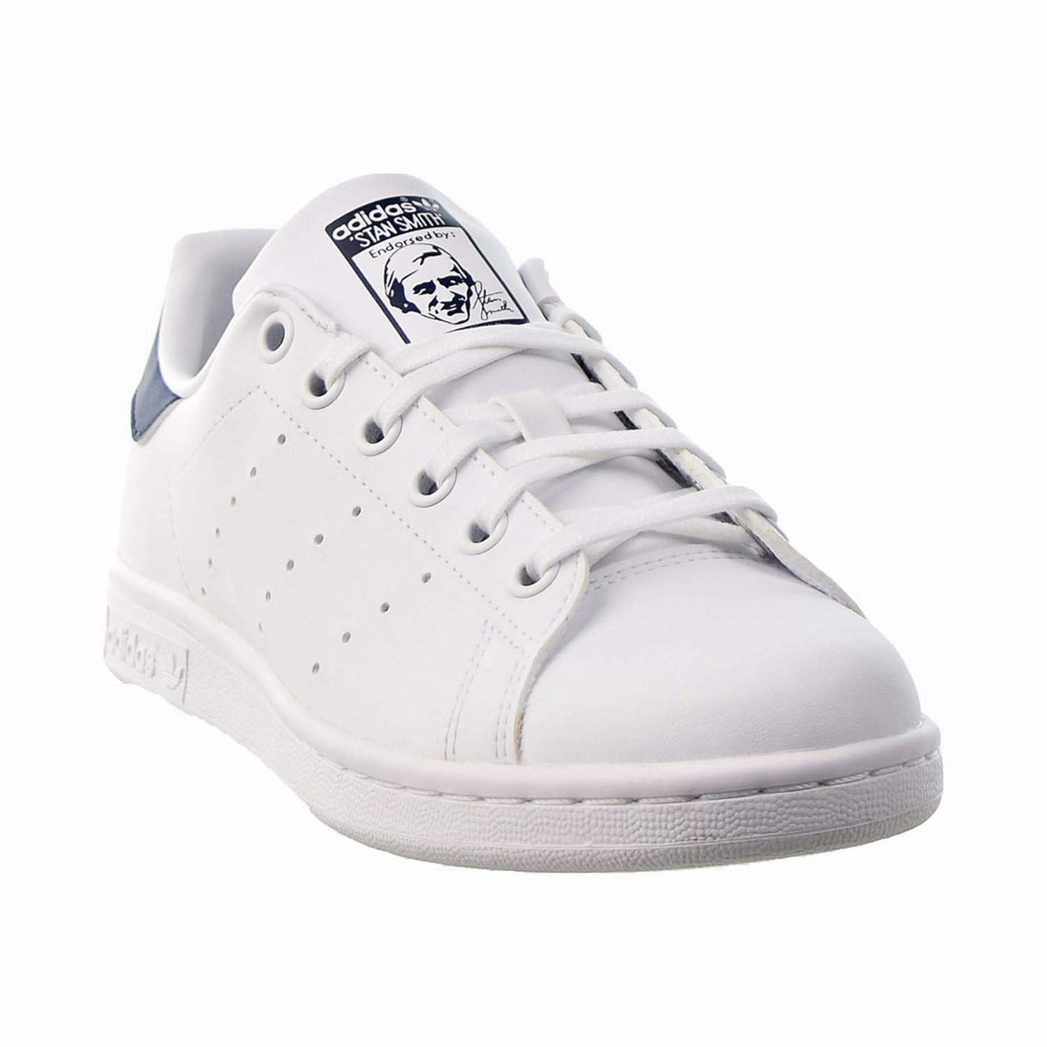 Adidas Stan Smith J Big Kids' Shoes Cloud White-Cloud White-Dark Blue Adidas Speed Trainer 5 Baseball Shoe