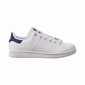 Adidas Stan Smith J Big Kids' Shoes Cloud White-Cloud White-Dark Blue Adidas Grand Court Tennis Shoes