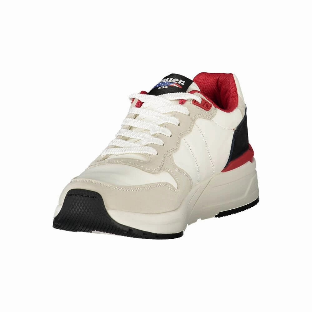 Affordable Running Sneakers Blauer White Polyester Men Sneaker