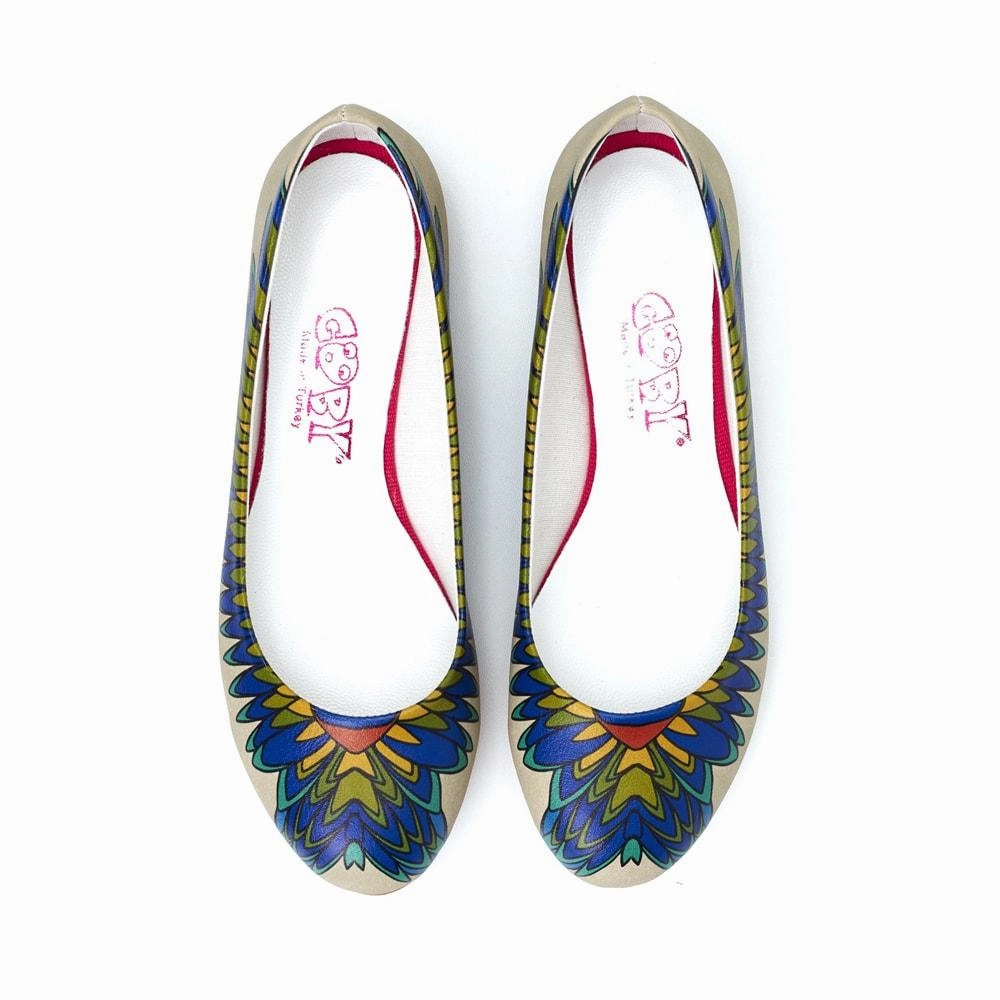 Indian Feather Ballerinas Shoes 1090 Comfortable Walking Shoes For Flat Feet