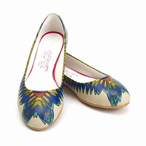 Leather Shoes Slip On Loafers Indian Feather Ballerinas Shoes 1090