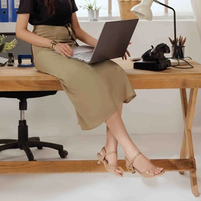 Beige Formal Sandal For Women FR5441 Huarache Sandals With Arch Support