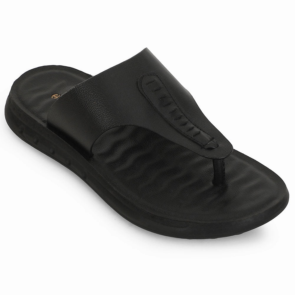 Memory Foam House Slippers Healers Black Casual Slipper For Men GHD-82 By Liberty