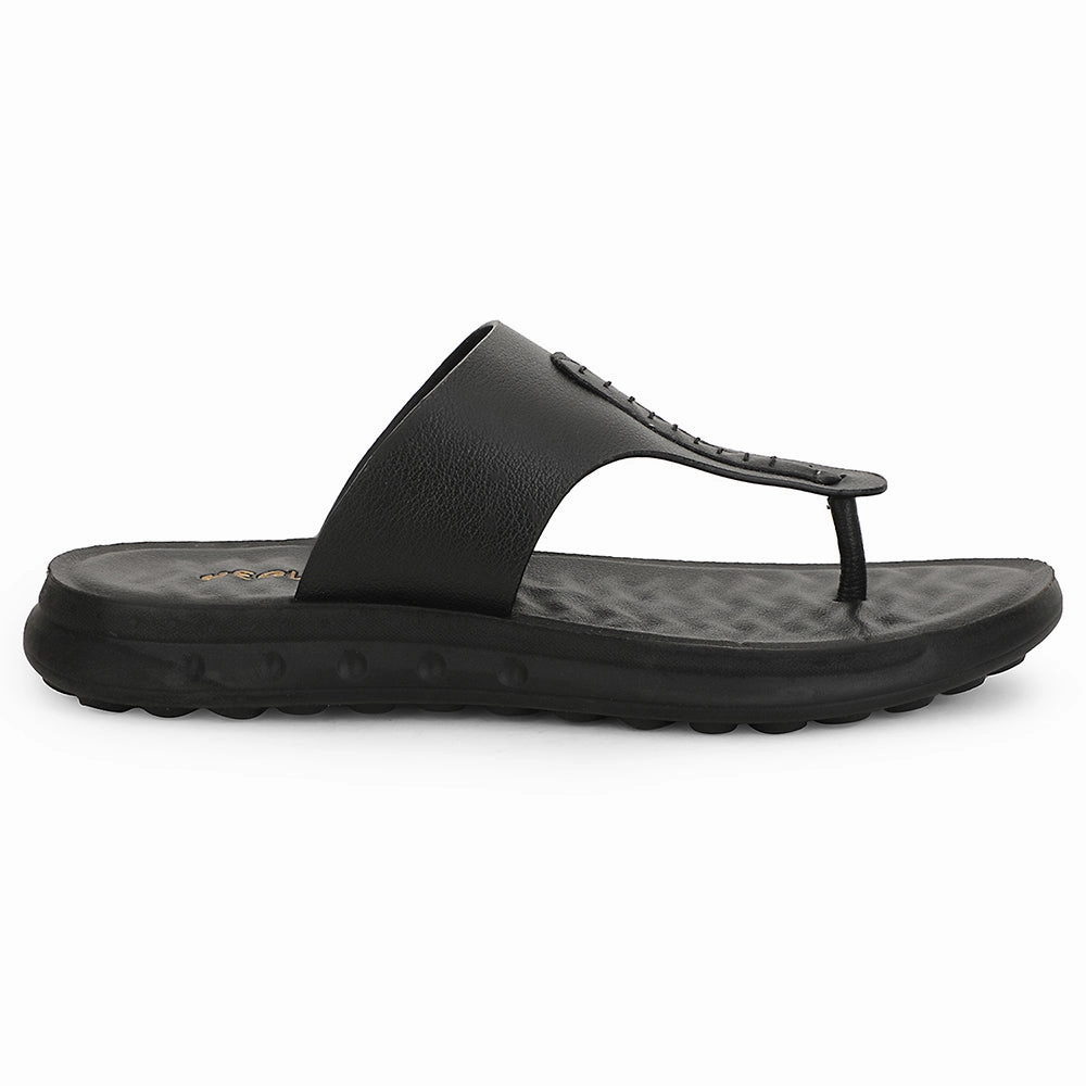 Healers Black Casual Slipper For Men GHD-82 By Liberty Waterproof Outdoor Slippers