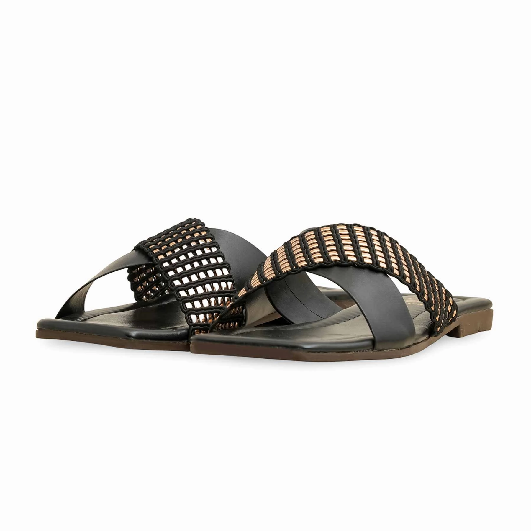 Black Casual Slipper CL2103 Slides Vs Slippers