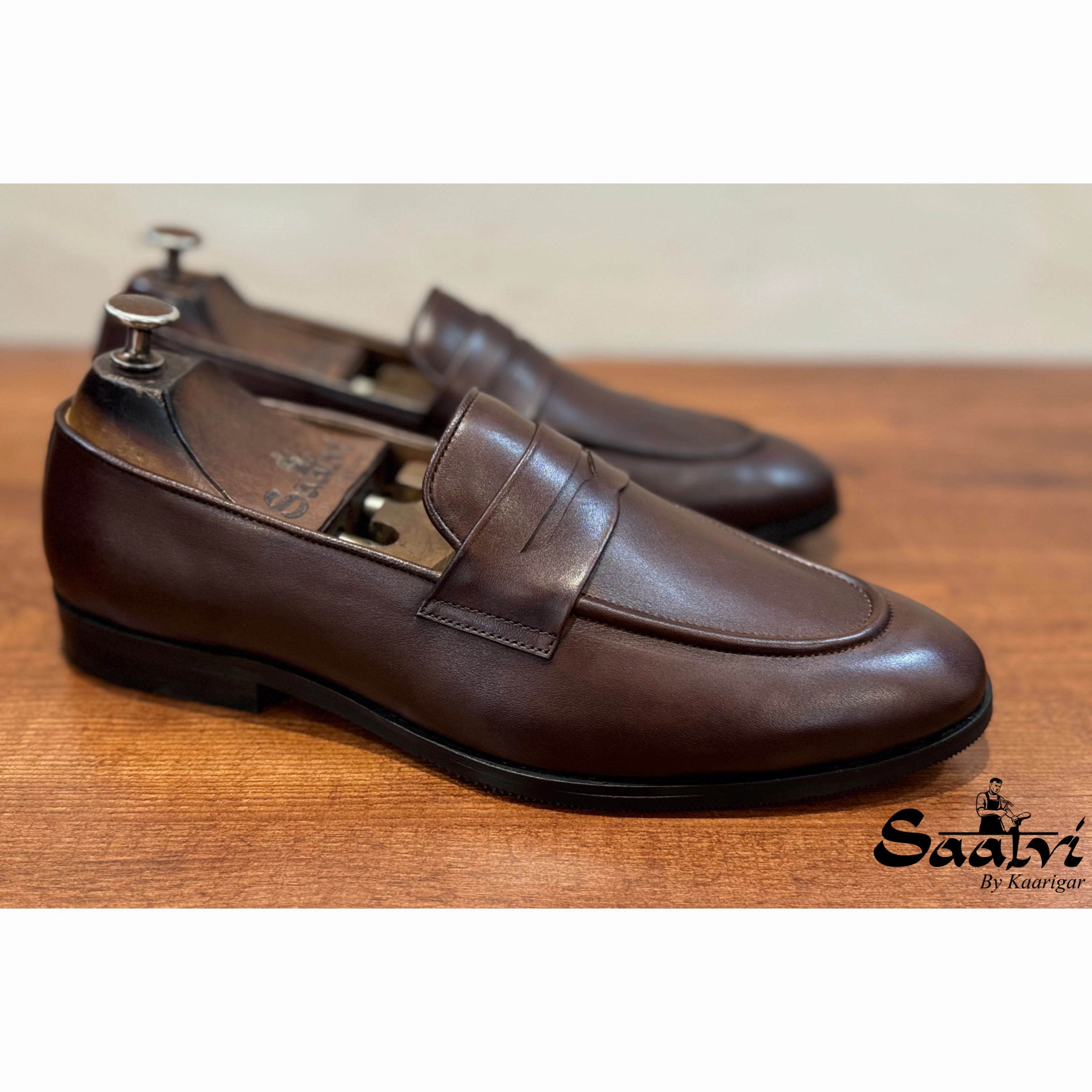Channel Loafers Jamie | Brown Penny Loafers