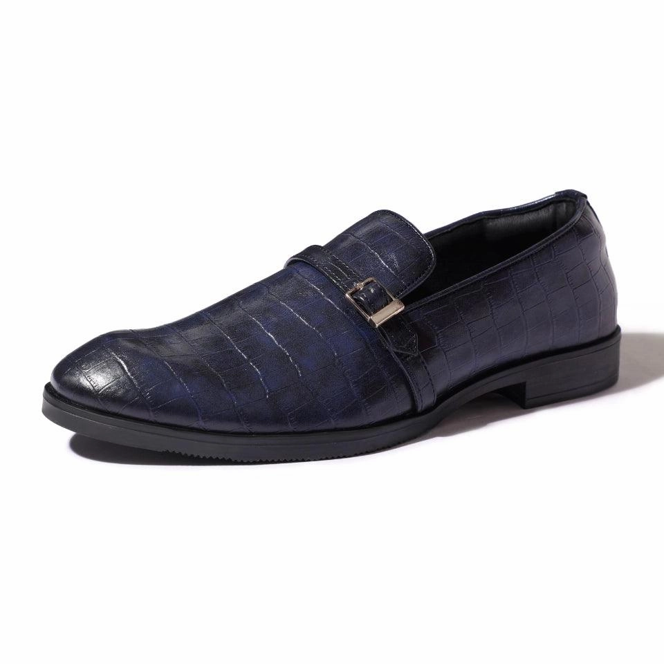 Morris- Blue Croco Belt Slipon Loafers Bread Company
