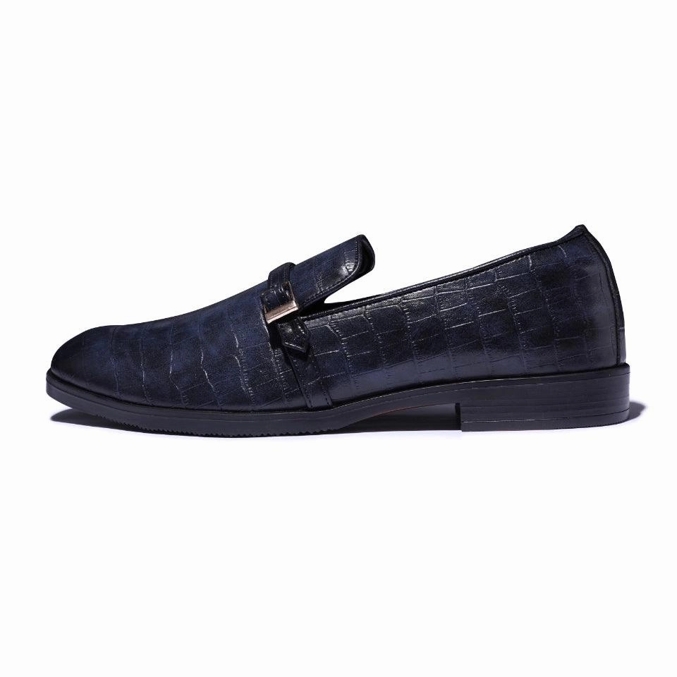 Crocs Shoes Loafers Morris- Blue Croco Belt Slipon