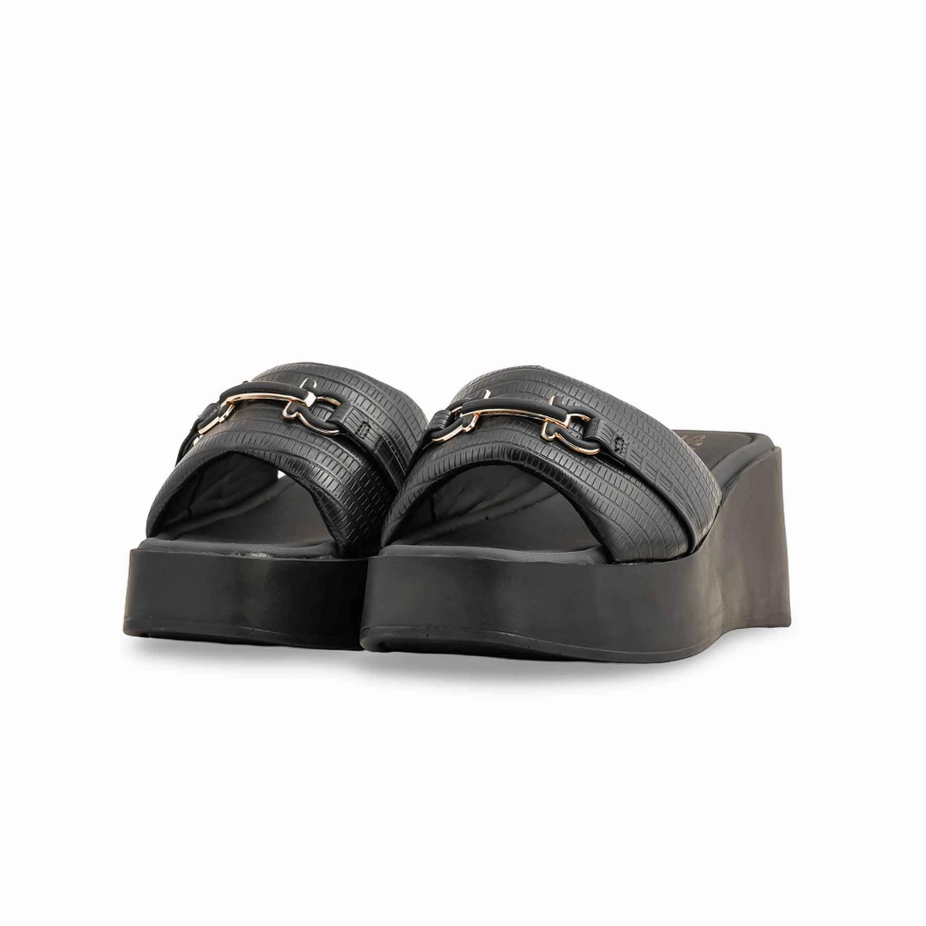 Sheep Lined Slippers Black Formal Slipper PU0557