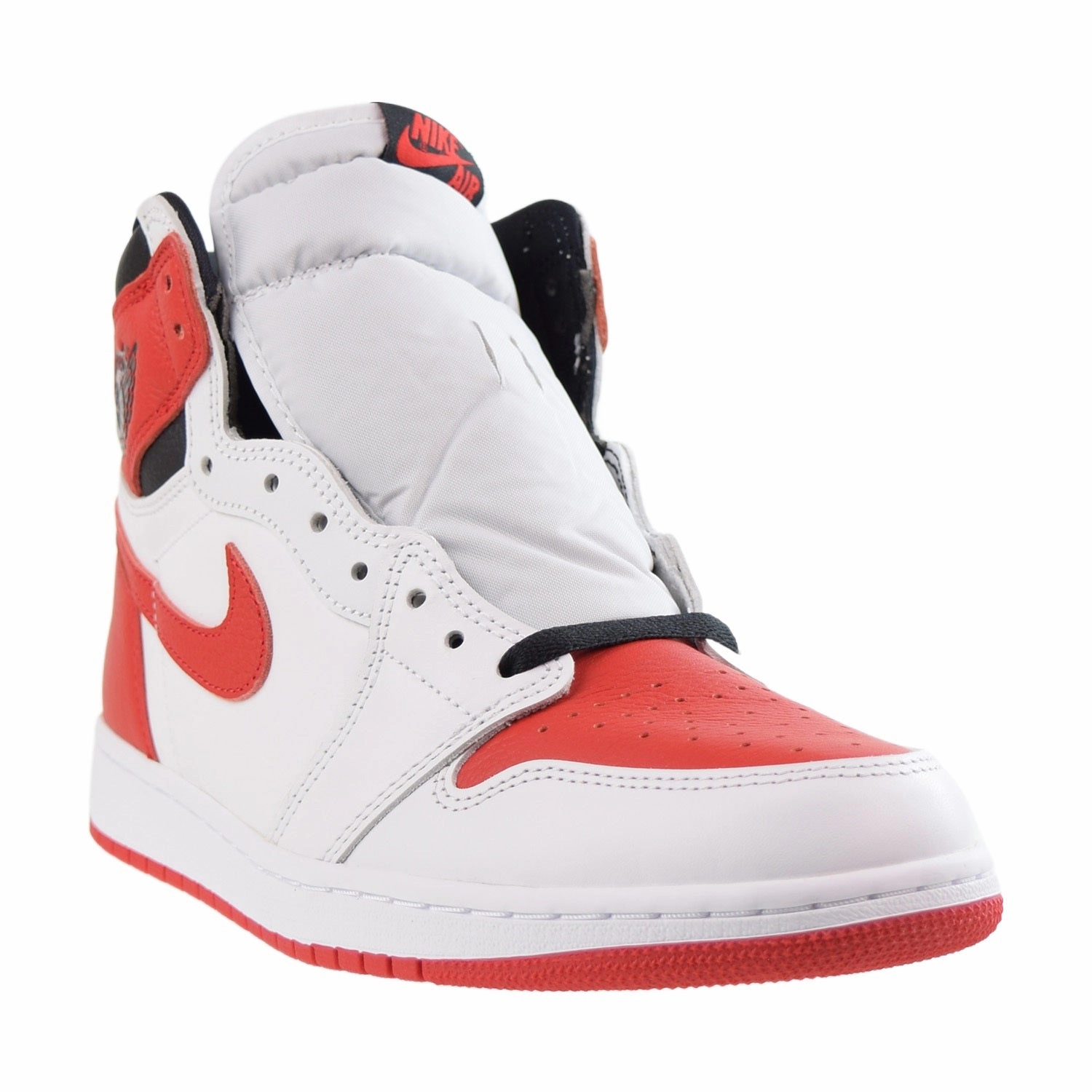 Jordan 1 Retro High Men's Shoes White-University Red-Black Asics Slip-on Shoes
