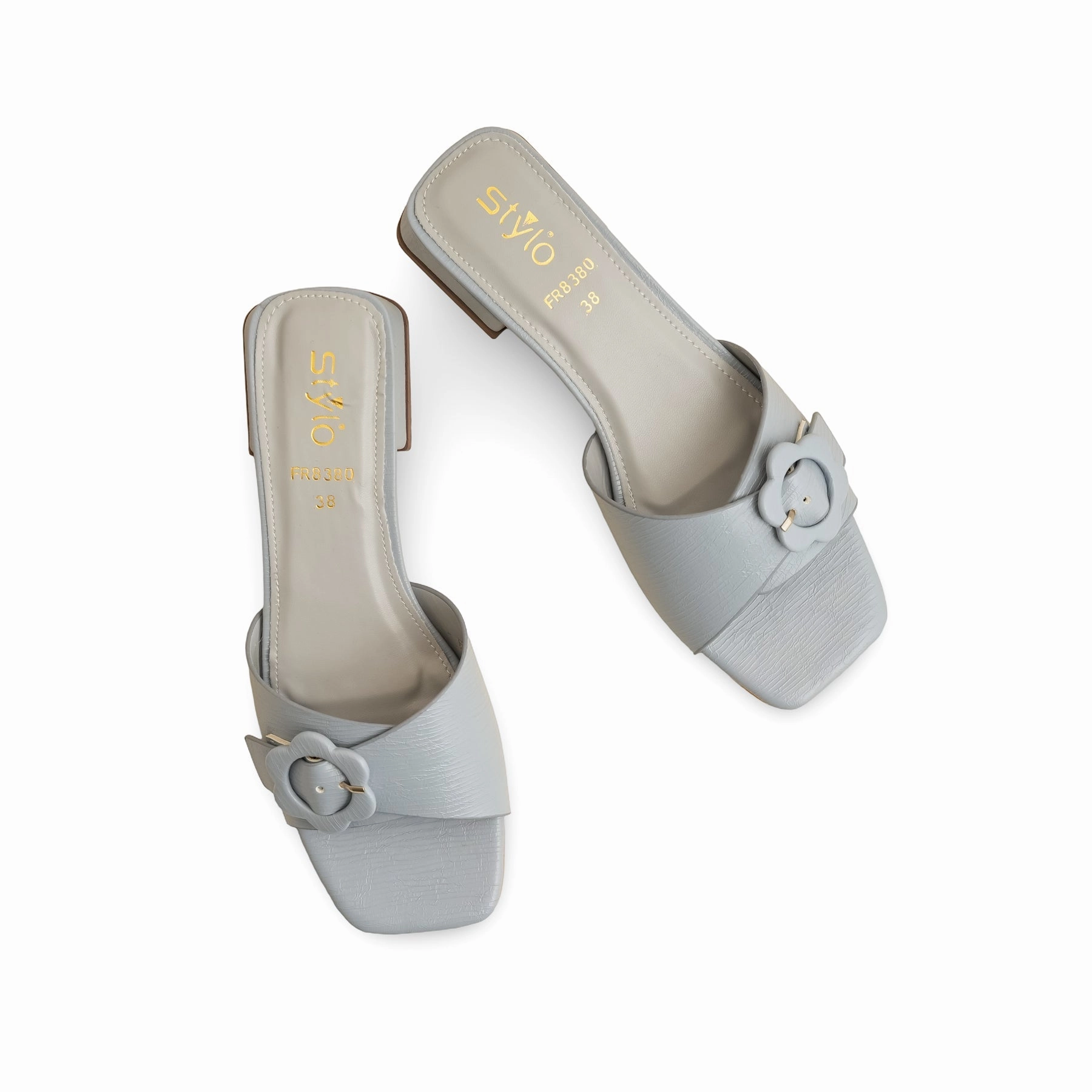 Blue Formal Slipper FR8380 Sheep Skin Slippers