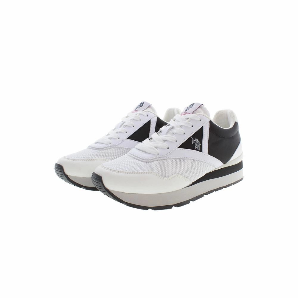 Running Sneakers Arch Support U.S. POLO ASSN. White Polyester Sneaker