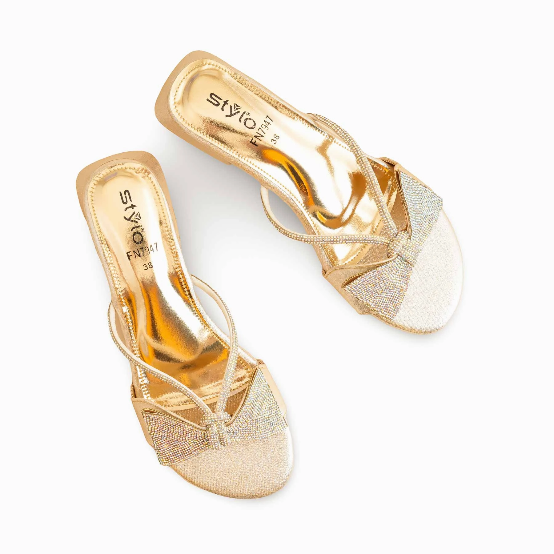 Golden Fancy Slipper FN7947 Weird Slides