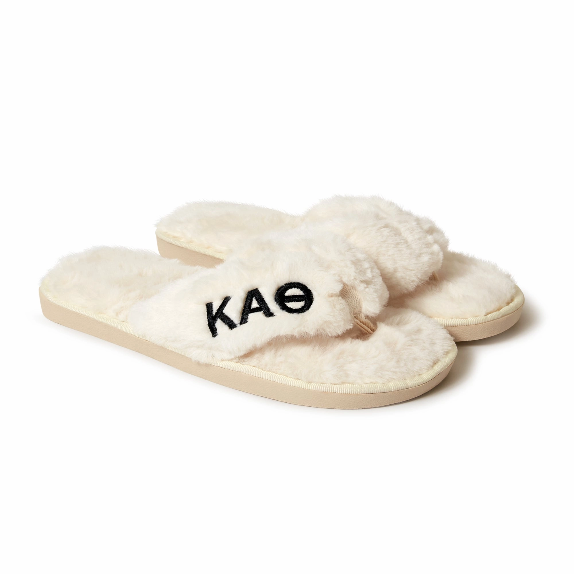 Grinch Christmas Slippers Kappa Alpha Theta - Furry Slippers Women - With KAT Embroidery Logo