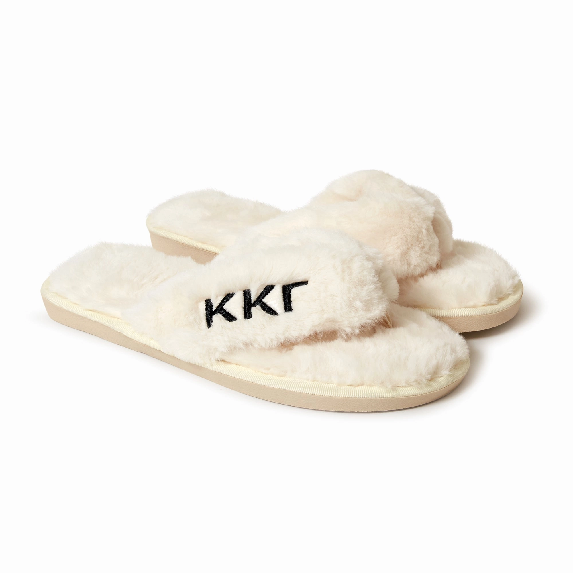 Ripndip Slippers Kappa Kappa Gamma - Furry Slippers Women - With KKG Embroidery Logo