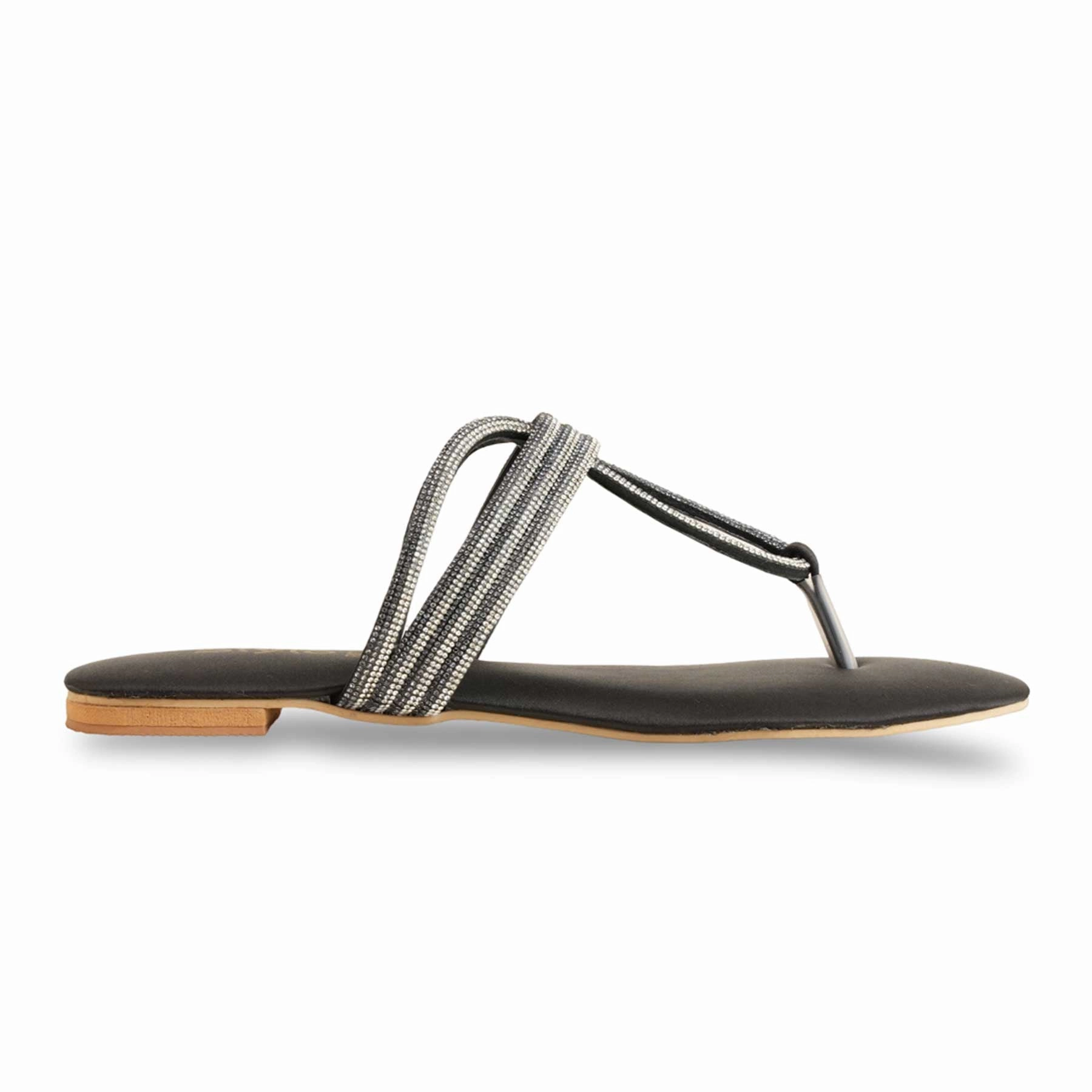 Best Shoes For Gym Flat Feet Black Fancy Chappal For Women FN0788