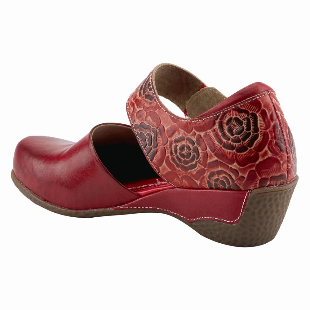 L'Artiste By Spring Step Gloss-Pansy Red Leather Mary Jane (Women's) Originals Ozweego Tr Casual Shoes