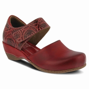 L'Artiste By Spring Step Gloss-Pansy Red Leather Mary Jane (Women's) Best Casual Business Shoes