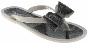 Spenco Yumi Orthotic Flip Flops Ladies Nude Floral Pom Opaque Jelly Flip Flops