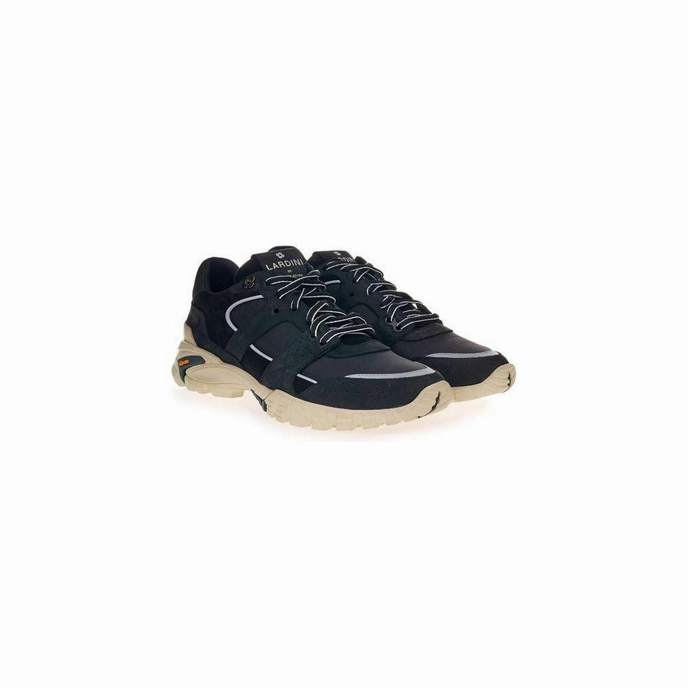Cat Shoes Flats Lardini Black Suede Leather Athletic Sneakers