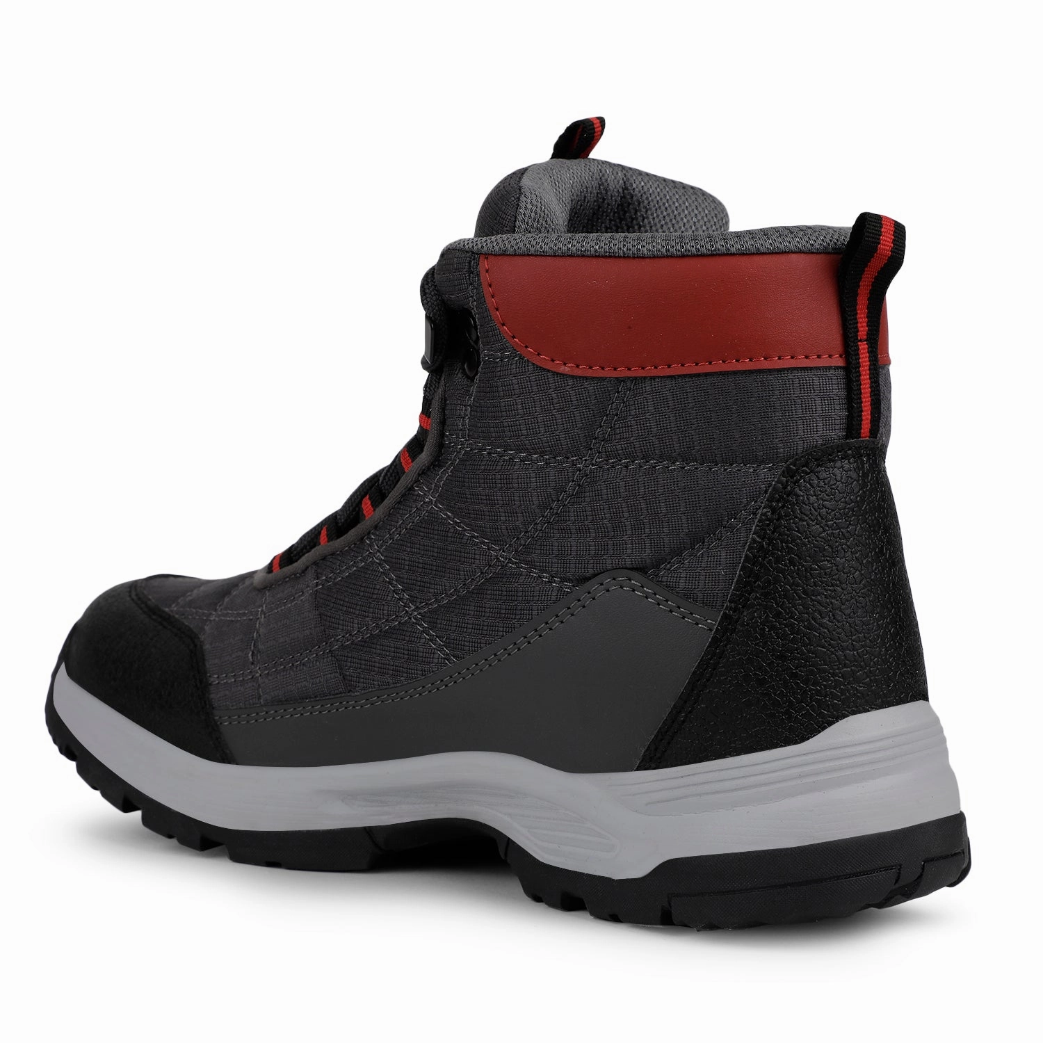 Casual Fall Shoes Leap7x Sports Light Grey High Ankle Trekking Shoes For Mens VERTICAL By Liberty