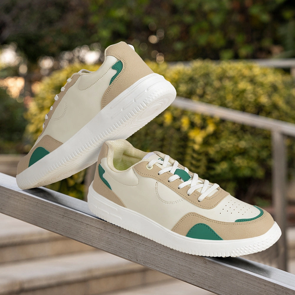 Leap7x White Casual Lacing Sneakers For Men AMAZER-3E By Liberty Fashionable Casual Sneakers Shoes