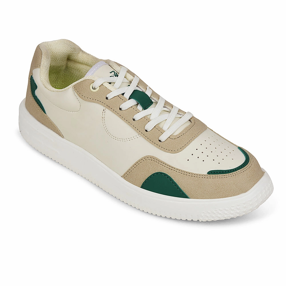 Leap7x White Casual Lacing Sneakers For Men AMAZER-3E By Liberty E-series Ad Casual Shoes