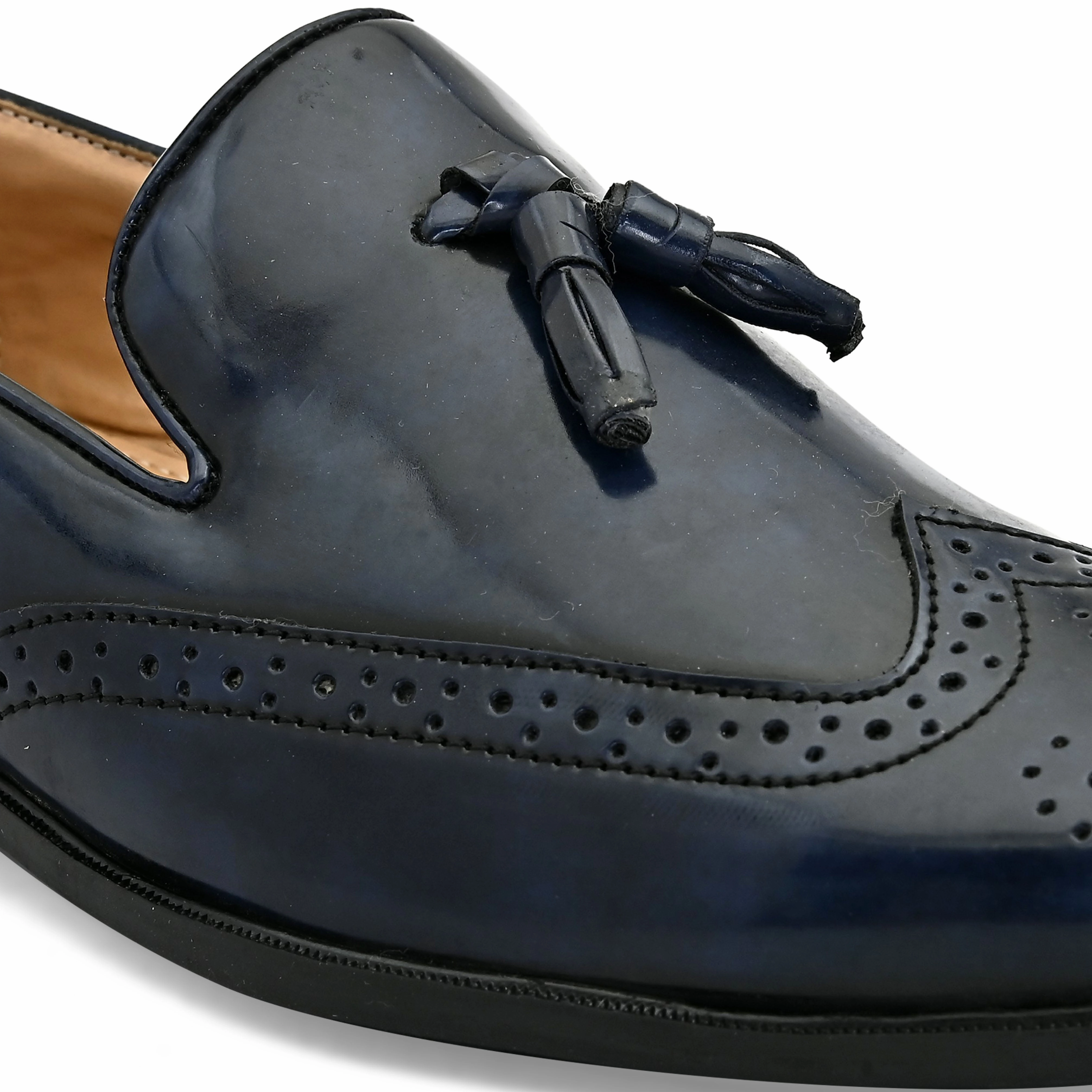 Legacy Blue Tassel Loafers Miu Miu Bleached Leather Loafers