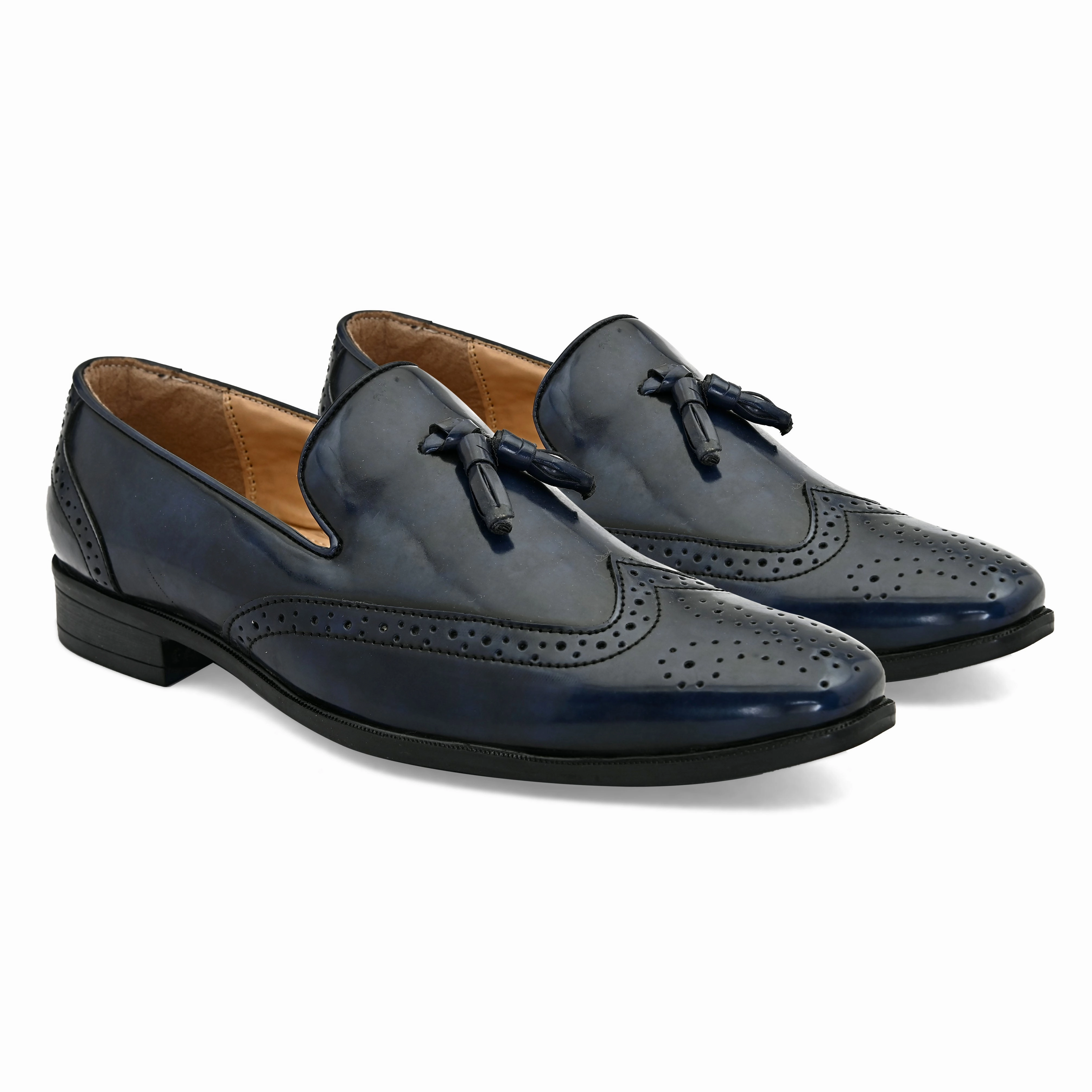 Loafers Heeled Legacy Blue Tassel Loafers