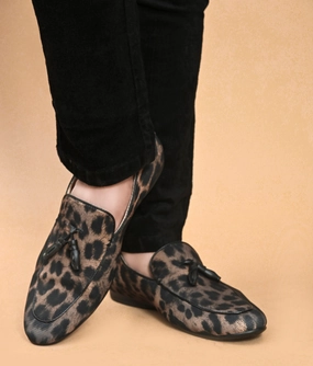 Leopart Print Tassel Loafers Carrera Loafers