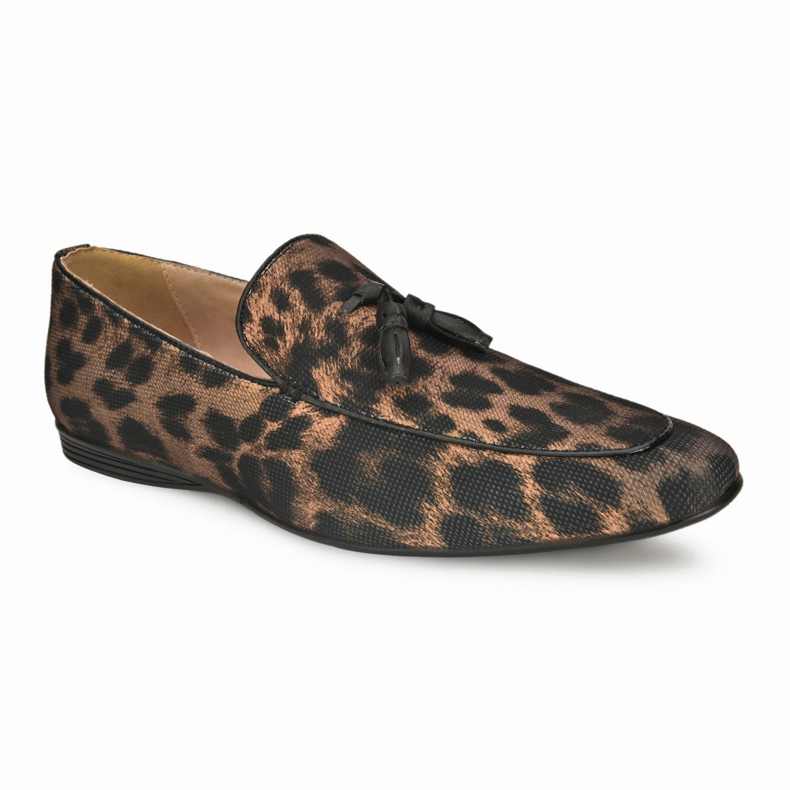 Leopart Print Tassel Loafers Brunello Cucinelli Suede Loafers