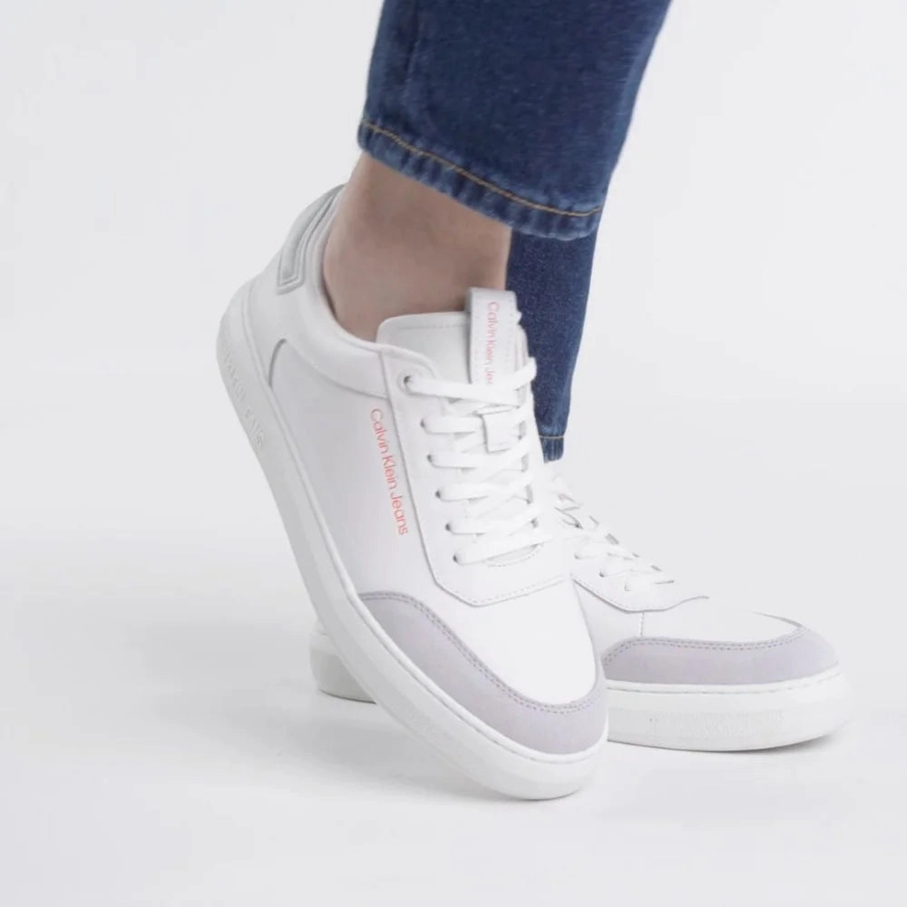 Calvin Klein Jeans Casual Cupsole High-Low Freq Trainer YM0YM00670-WHT Air Jordan 4 Rm Casual Shoes