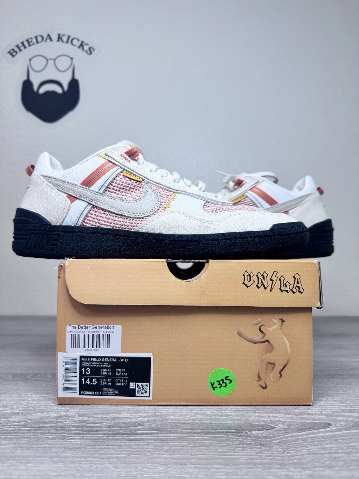 Asics Gel Nimbus 20 Running Shoes Review Size 13 - Nike Union LA x Field General Ivory Preowned FQ9003-001 Authentic