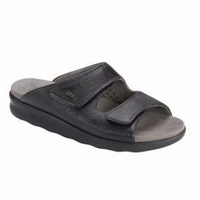 Women's Cozy Slide Sandal Black On Trend Flat Shoes