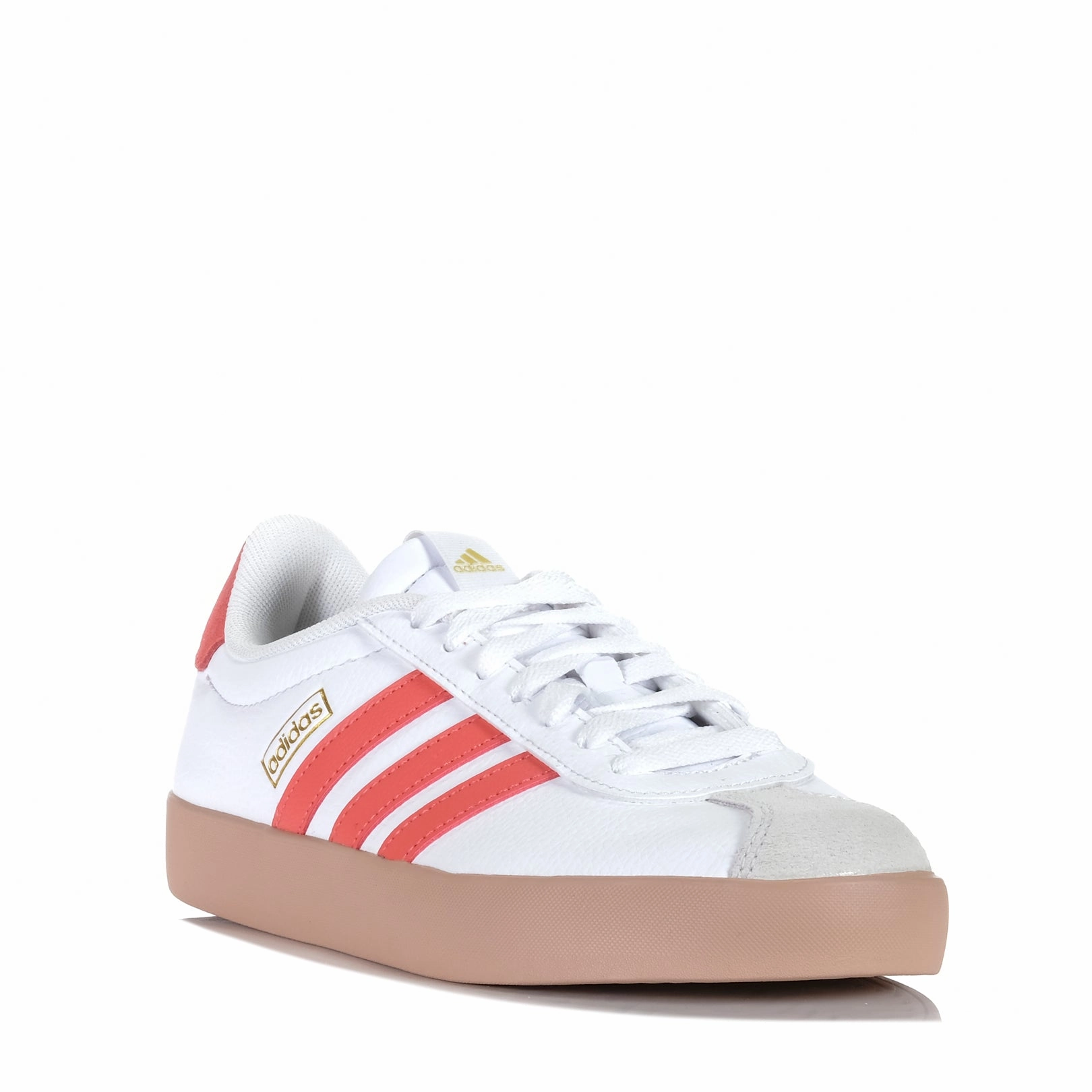 Adidas VL Court 3.0 Womens White/Preloved Scarlet Shoes Adidas Bounce