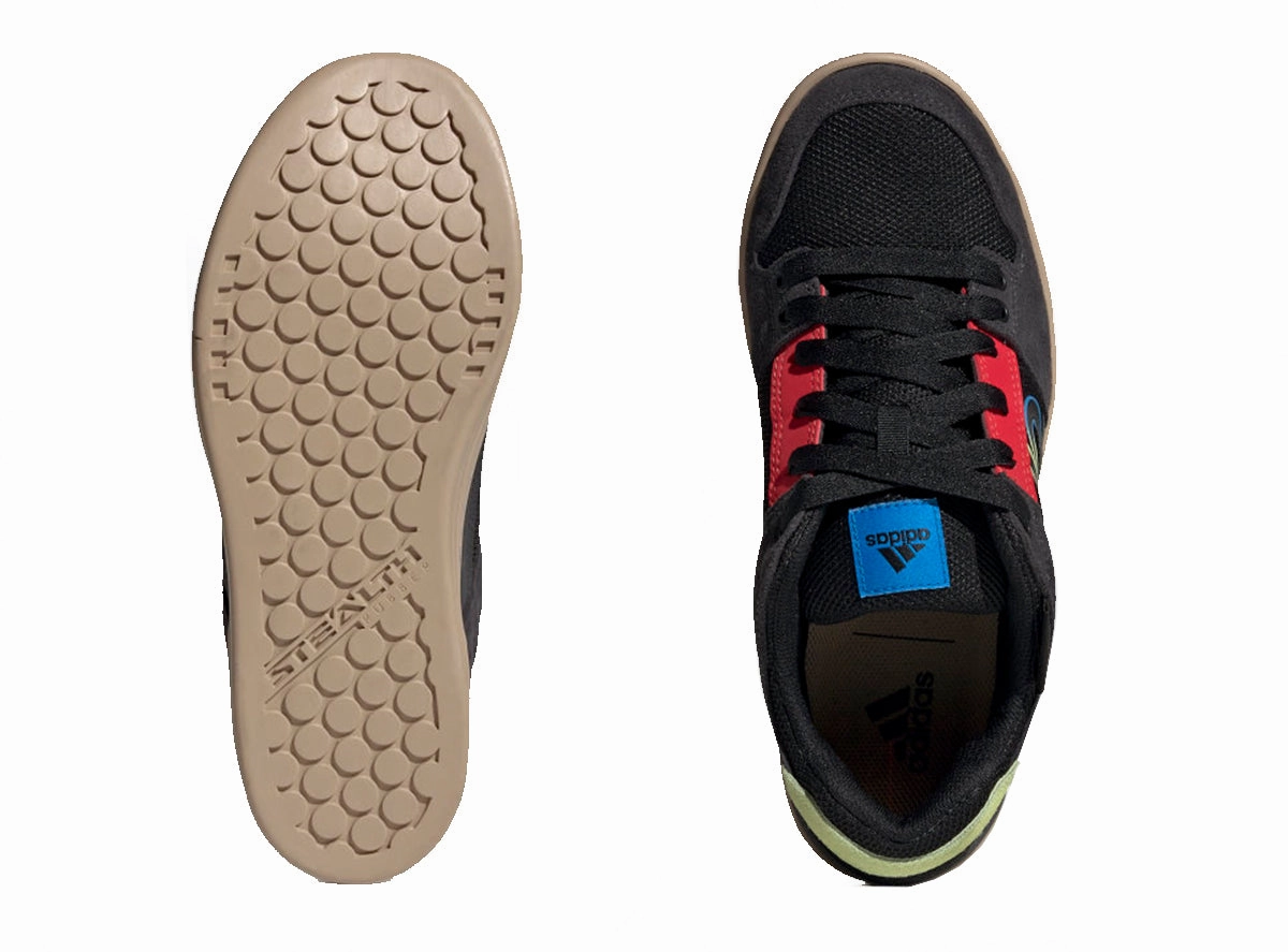 Five Ten Freerider Flat Pedal Shoe - Core Black-Carbon-Pulse Lime - 2022 Best Support Running Shoes For Flat Feet