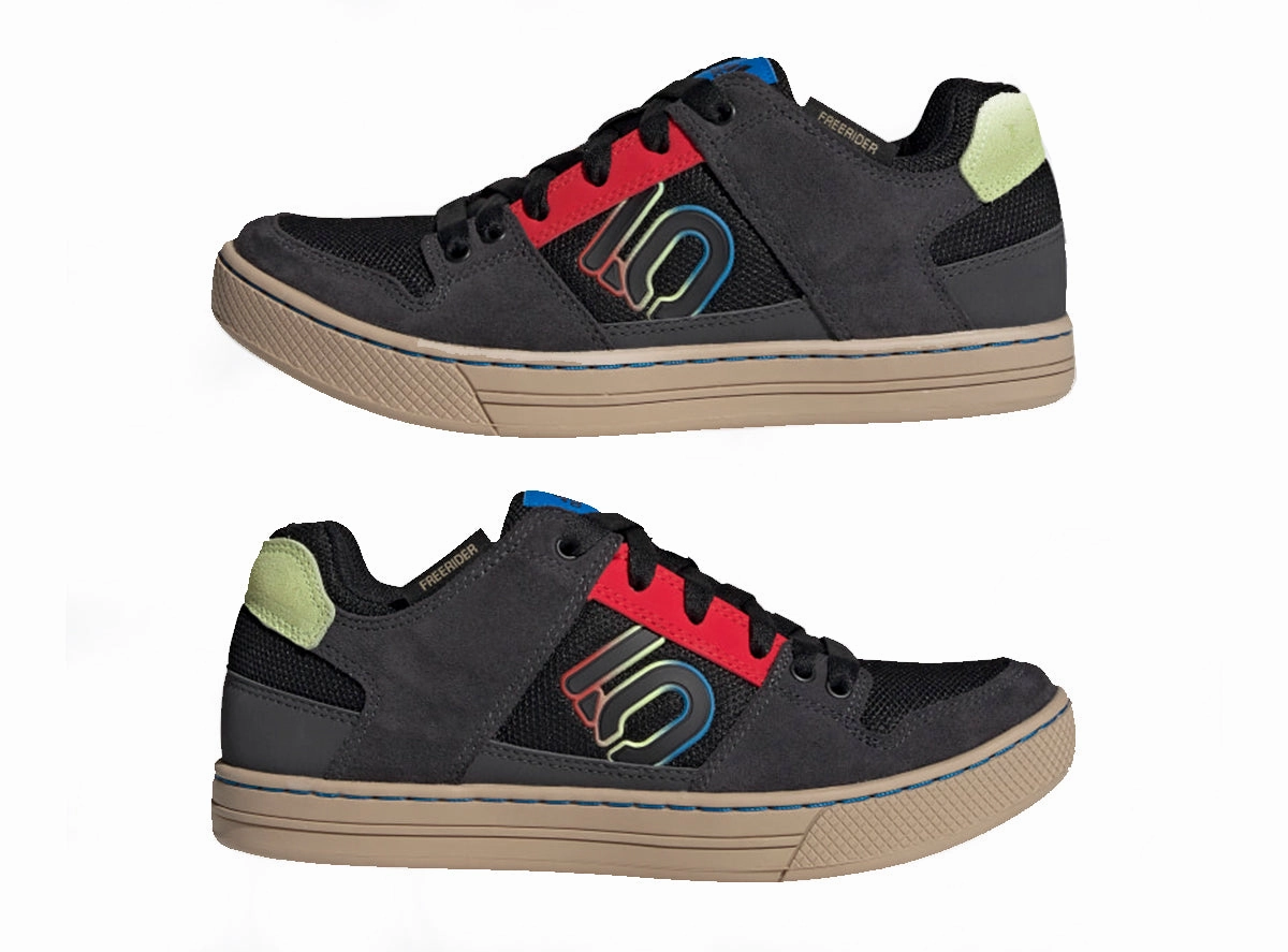 Five Ten Freerider Flat Pedal Shoe - Core Black-Carbon-Pulse Lime - 2022 Flat Shoes Office Work